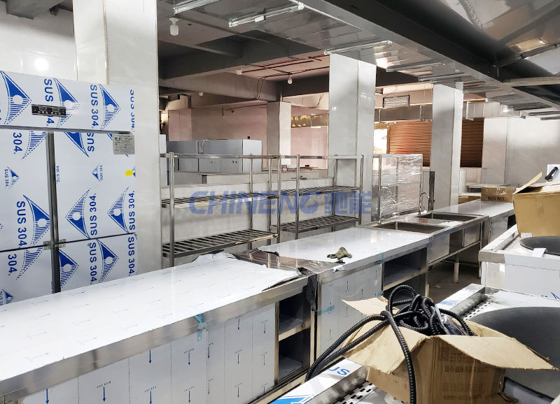 溫州泰順學府校餐配送中心廚房施工現場