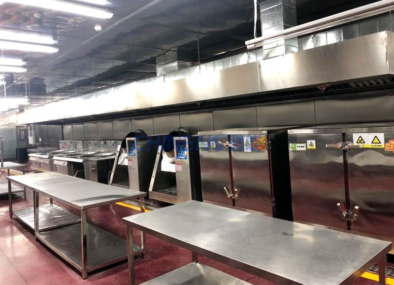 山西電力職業技術學院食堂蔬菜清洗線設備烹飪間