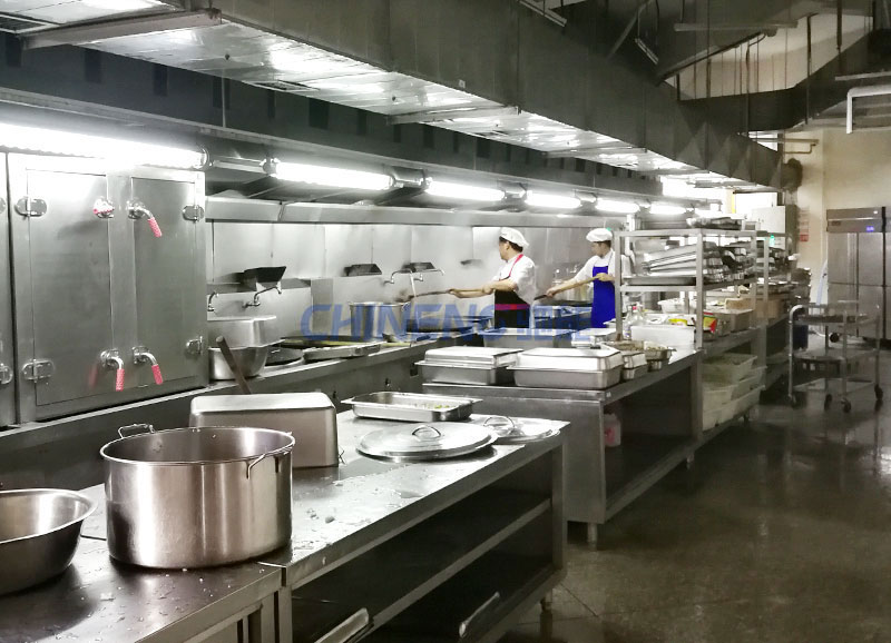 大嶺山第二小學食堂烹飪區