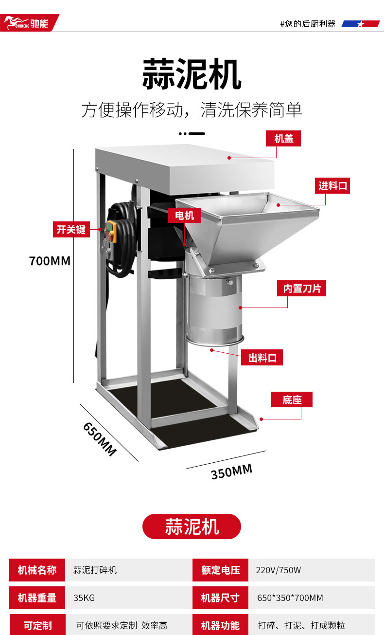 馳能切蔥機產品參數2