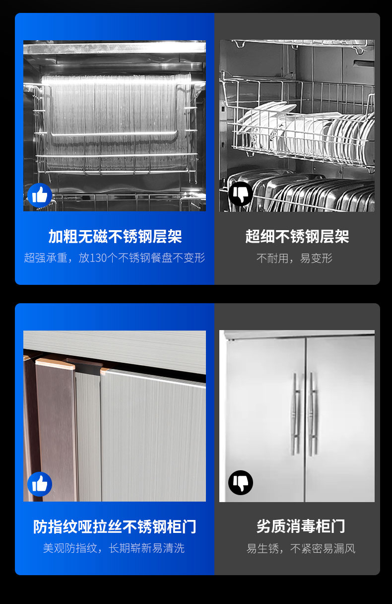 馳能熱風(fēng)消毒柜與其他消毒柜對比2