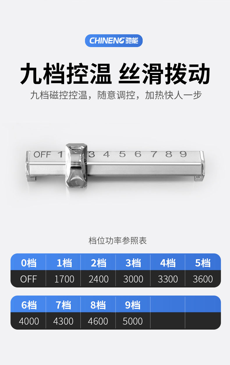 馳能5000W臺式電磁爐九檔控溫