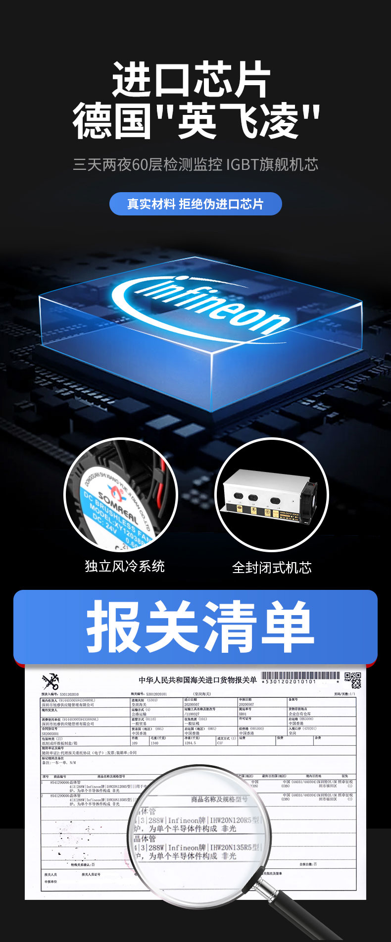 馳能5000W臺式電磁爐進口芯片