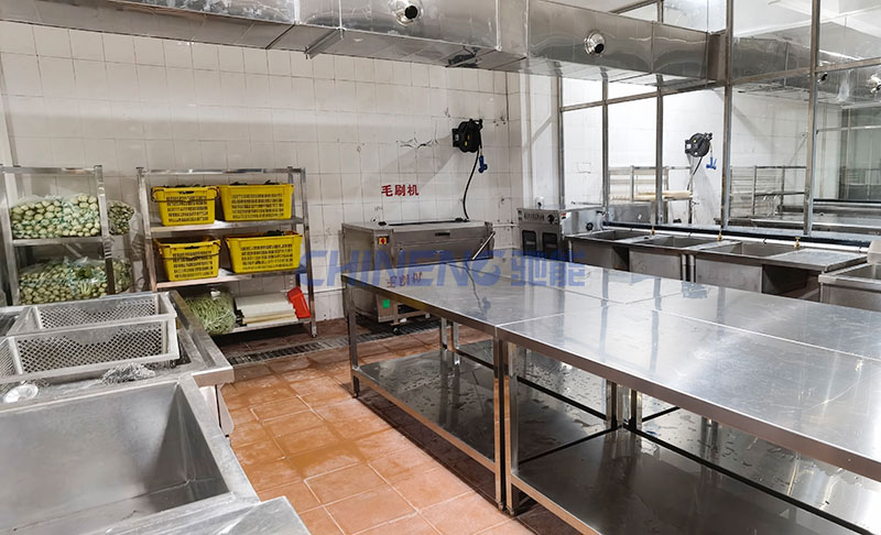 虎門捷勝小學食堂粗加工間