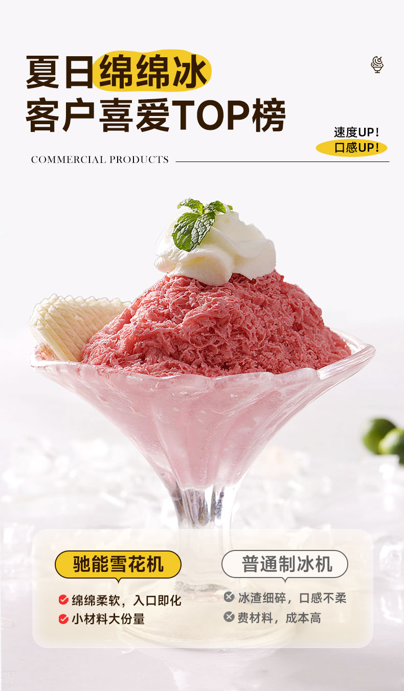馳能雪花冰機出品口感好