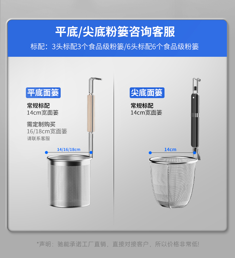 升降煮面爐面簍類型